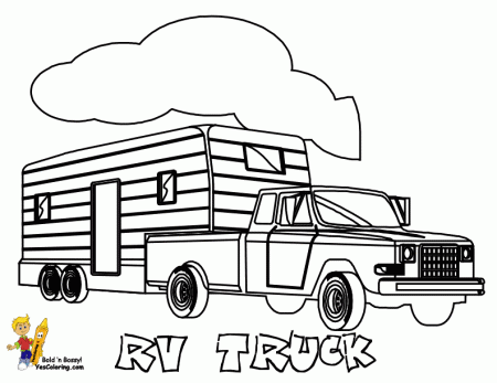 American Pickup Truck Coloring Sheet | Free | Truck | YesColoring 