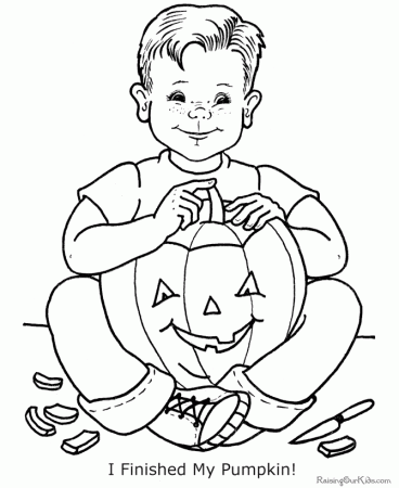 Halloween pumpkin coloring pages to print - 012