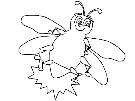 firefly coloring page - Clip Art Library