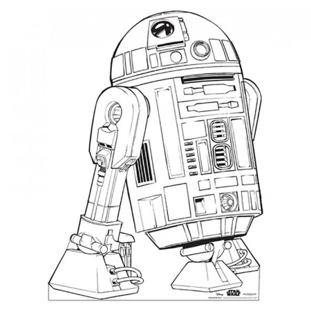 COLOR ME R2-D2 Star Wars Lifesize CARDBOARD CUTOUT Standup Standee Coloring  | eBay