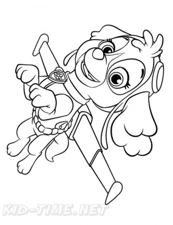 Skye Paw Patrol Coloring Book Page | Free Coloring Book Pages ...
