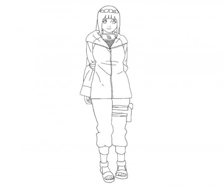 Hinata Hyuga 6 Coloring | Crafty Teenager