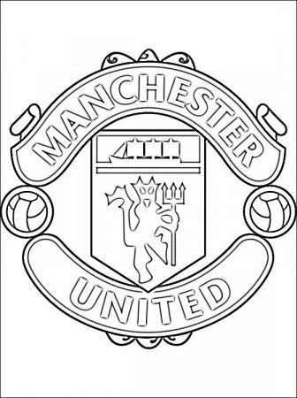 Print Manchester United Logo Soccer Coloring Pages Or Download