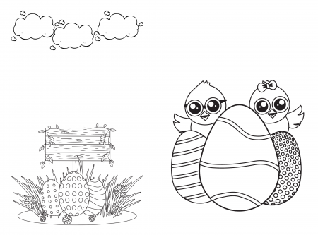 Easter Bunny: Coloring Book for Kids Graphic by Happiness on paper ·  Creative Fabrica