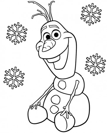 Frozen coloring page Olaf snowman - Topcoloringpages.net