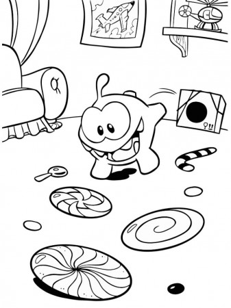 Om Nom Coloring Page - Free Printable Coloring Pages