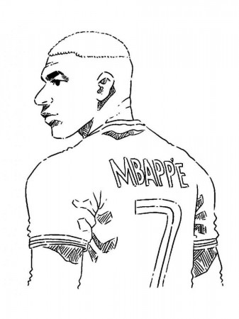 Kylian Mbappe coloring pages - Free Printable