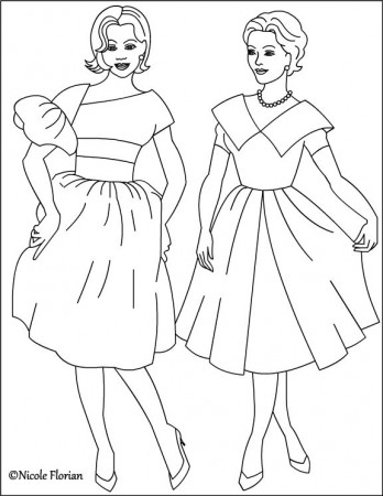 Vintage Fashion * Coloring pages ...