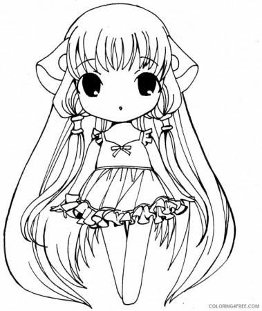 Girl Coloring Pages for Girls Cute Girl Anime Printable 2021 0543  Coloring4free - Coloring4Free.com