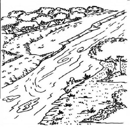 Coloring pages of rivers