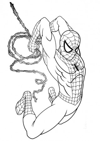 Marvel's Spiderman Coloring Page - Free Printable Coloring Pages for Kids