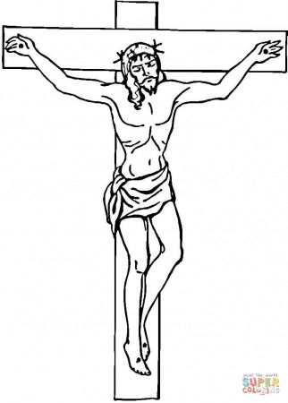 Jesus on the Cross coloring page | Free Printable Coloring Pages