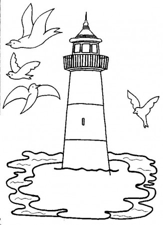 Miscellaneous Sea Headlights print picture | Lighthouse drawing, Coloring  pages, Free coloring pages