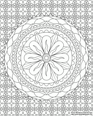 Difficult Mandala Coloring Pages, star florish mandalas coloring ...