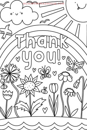 Thank You Colouring Pages - Mum In The Madhouse