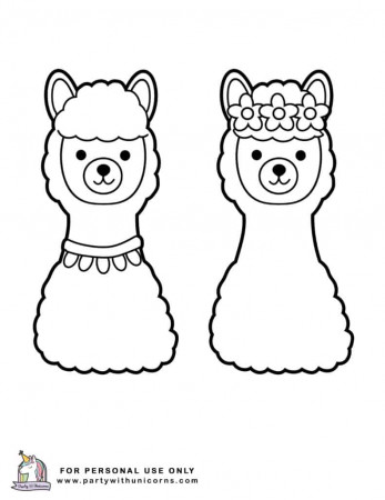 Llama Coloring Pages - Free Download