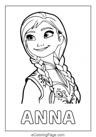 Frozen 2 Princess Anna Printable Coloring Pages |