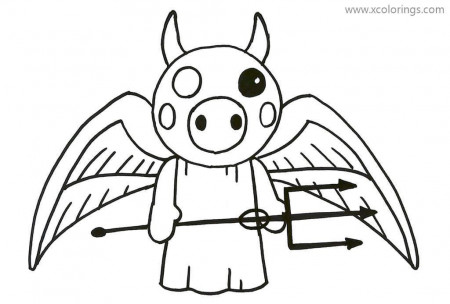 Demon from Piggy Roblox Coloring Pages. in 2020 | Coloring pages, Piggy,  Roblox