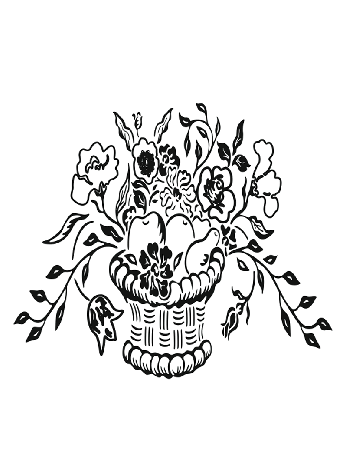 Flower Basket Coloring Pages | Coloring