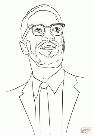 Malcolm X. coloring page | Free Printable Coloring Pages