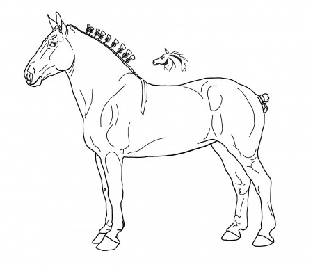 Draft Horse LineArt by xKissOfCreation.deviantart.com on ...