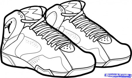 Air Jordan Basketball shoe coloring pages - Enjoy Coloring ...
