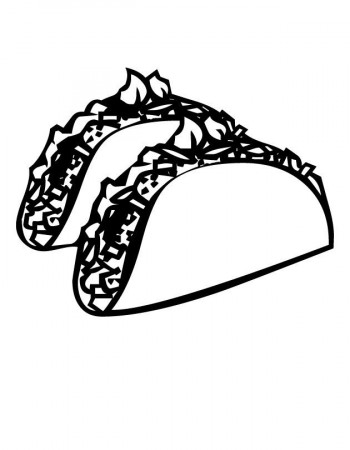 Printable Tacos coloring page from FreshColoring.com | Coloring ...