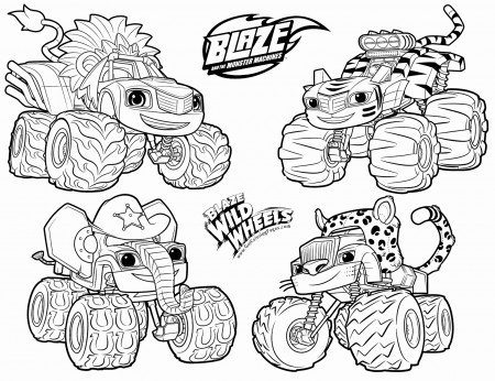 Blaze and the Monster Machines Coloring Page Beautiful Blaze and ...