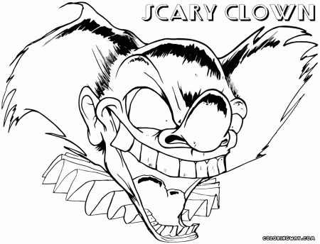 Scary Clown coloring pages | Coloring pages to download and ...
