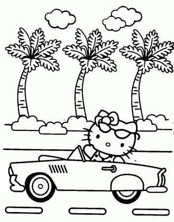 Hello Kitty Easter Coloring Pages For Kids : Hello Kitty With a ...