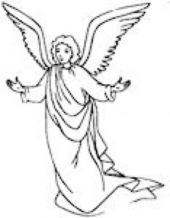 Angel With Praying Hands Coloring Page - Ð¡oloring Pages For All Ages