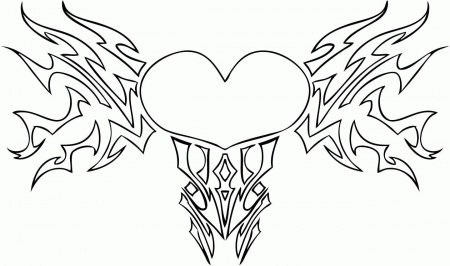 hearts with wings coloring pages 01. coloring pages of hearts ...