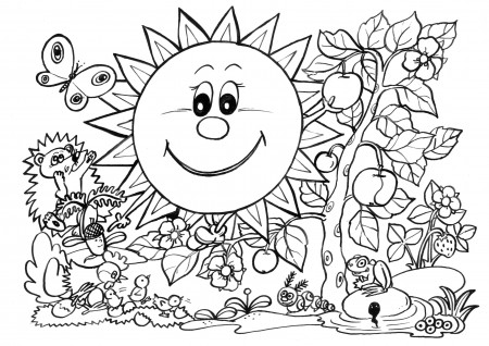 Springtime Coloring Pages (20 Pictures) - Colorine.net | 9433