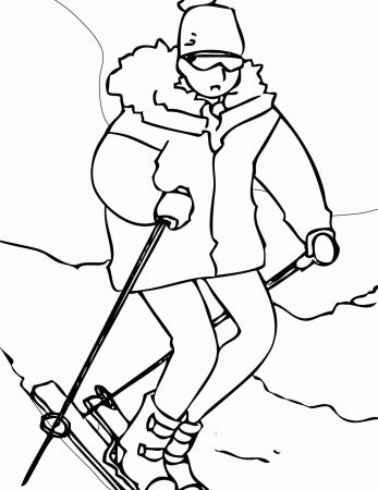 Skipping Play Using Thick Coat Coloring Pages For Kids #b1o ...