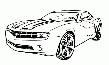 Chevrolet Camaro Transformers Cars Coloring Page 2 | Wecoloringpage