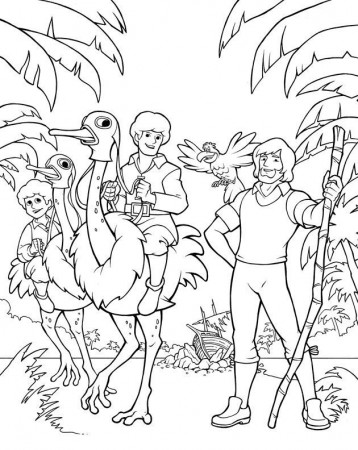 Swiss Family Robinson Coloring Page: Robinson Crusoe And Swiss ...