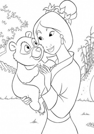 Mulan Coloring Pages Disney Cartoon | Cartoon Coloring pages of ...