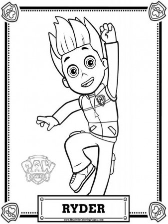 Paw Patrol Coloring Pages Ryder | Realistic Coloring Pages