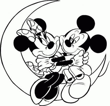 Mickey And Minnie - Coloring Pages for Kids and for Adults