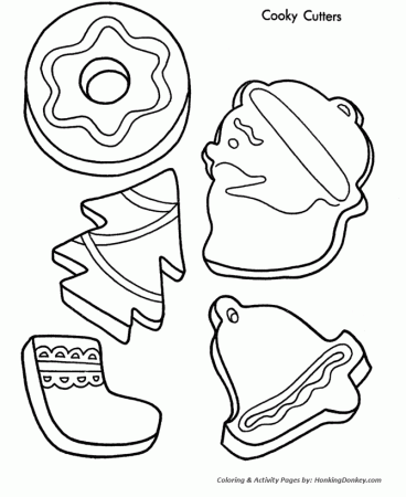 Christmas Cookies Coloring Pages - Christmas Cookie Shapes 