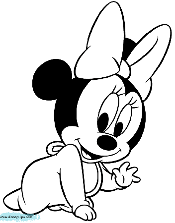 baby minnie riding a broom disney halloween coloring pages ...