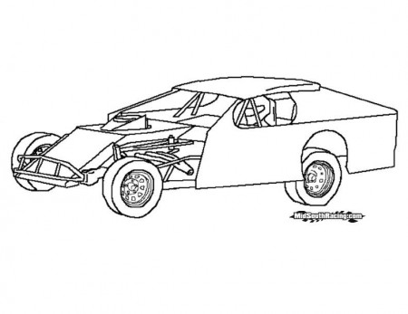 Racecar Coloring Page. dirt track race car coloring pages mp head ...