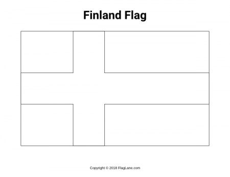 Free Finland Flag Coloring Page