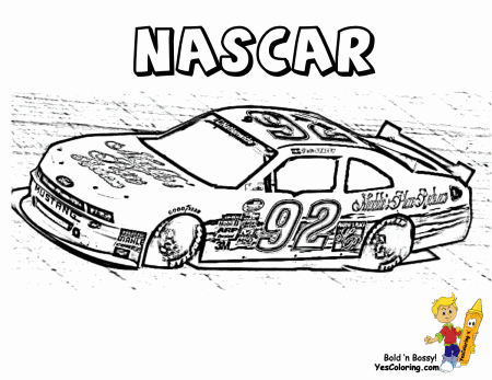 Cool Race Car Coloring Pages, dodge charger race car - JohnyWheels