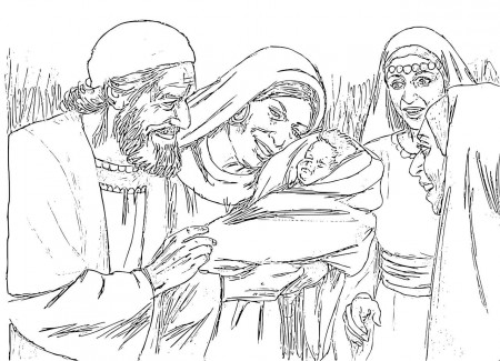 Zechariah And Elizabeth - Coloring Pages for Kids and for Adults