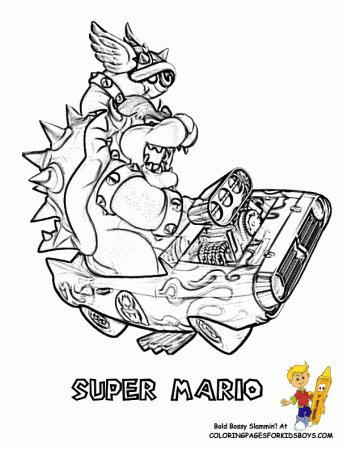 Mario Bowser - Coloring Pages for Kids and for Adults