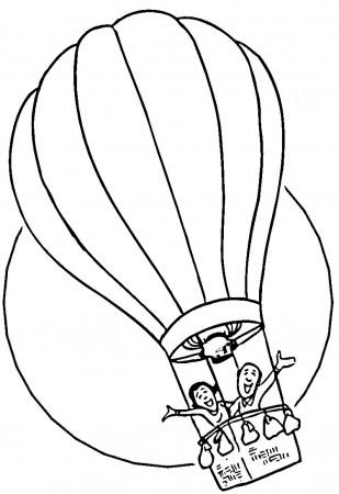 Drawing Hot air balloon #134613 (Transportation) – Printable coloring pages