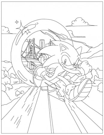 Free Sonic Coloring Pages for Download (Printable PDF) - VerbNow