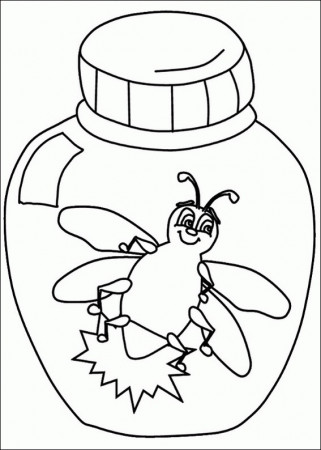 L is for lightning bug! [coloring page] | Bug coloring pages, Coloring pages,  Camping coloring pages