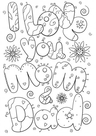 Love Dad And Mom Coloring Pages - Valentines Day Coloring Pages - Coloring  Pages For Kids And Adults